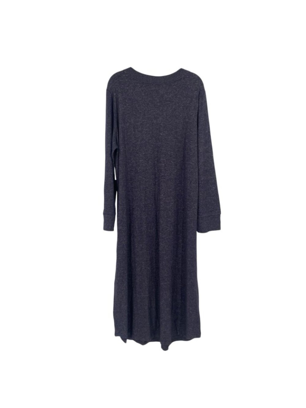 SOMA Size XL Gray CozyLuxe Long Sleeve Long Sleepshirt Rib - Picture 2 of 14